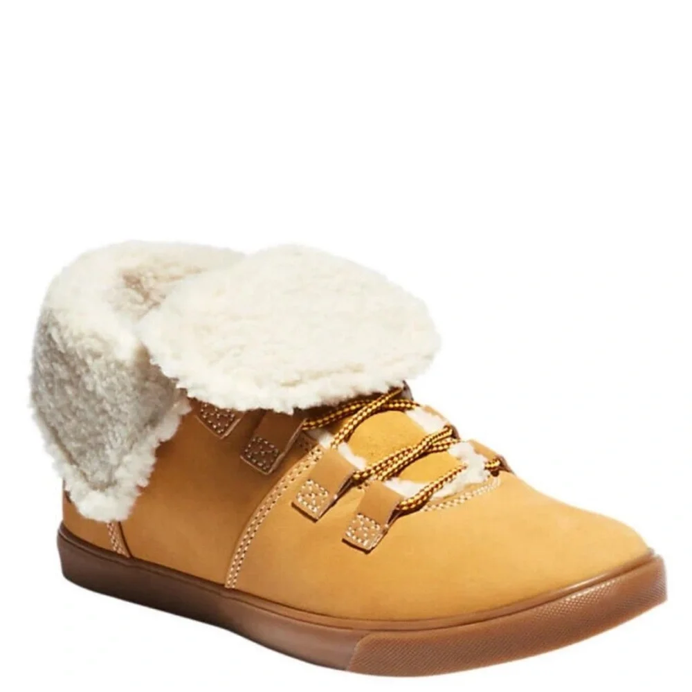 Timberland Dausette Fleece Fold Down Boots Size 8.5